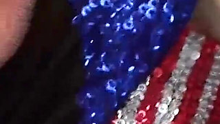 Brunette babe is licking and fingering wet pussy in POV