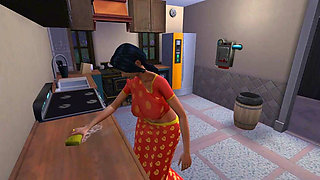 Insimology - Gameplay - Roleplay - Maid Fucks at Kitchen and Shower