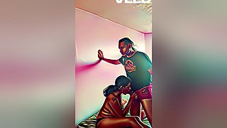 Korean Couple Do Filter Blowjob Big Dick Suck And Swallow Deep Throat With Car Toon