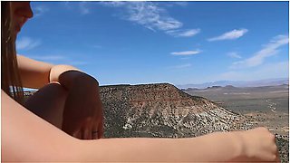On A Cliff Me And M Sexy Beautie Masturbation