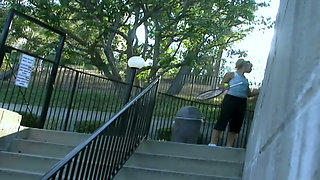 Blonde and Brunette Work a Pink Dildo Into Each Other