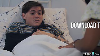 Ebony MILF stepmom takes pity on stepson