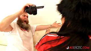 Busty Tattooed Misha Montana in Hardcore Threesome