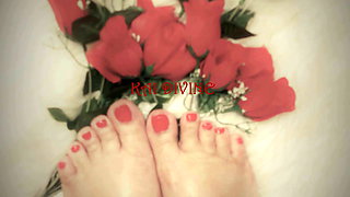 Kai Divine's Foot Collage Red Toes