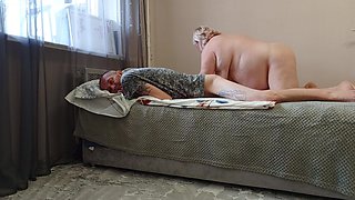 Mother-in-law Swallows Dick Deeply and Swallows Thick Cum