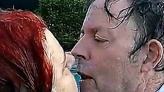 Nurse Vicki and Handsome Harry Are Having Fun Kissing in the Pool!