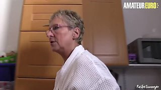 AMATEUR EURO - German Busty Granny Erna Craves For Young Dick