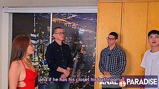 A MARRIED COUPLE SHOWED US THEIR HOUSE FOR SALE, AND WE ENDED UP FUCKING THE OWNER'S ASS AND DOING DOUBLE PENETRATION.