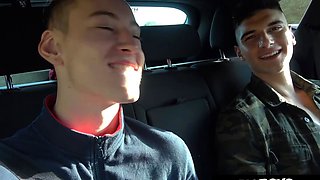 Hot Twinks Blowjob In Car