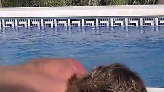 In the Sun by the Pool Having Holiday Sex