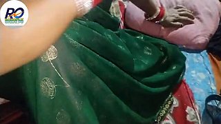 Desi Aunty Fucked Hard in Green Saree - Hindi Audio Village Sex