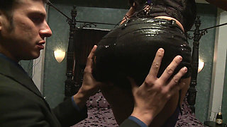 Big booty Latina model in sexy lingerie wants dick riding