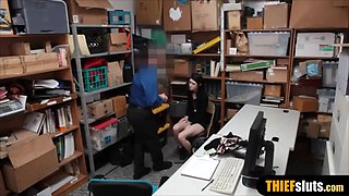 Shy petite teen shoplifter punish fucked by LP officer