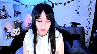 Evil cosplayer striptease