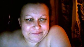 Big-tit Russian BBW Mom Plays on Skype