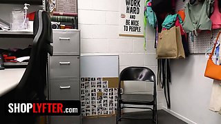 Officer conducts thorough cavity search & finds stolen merchandise on a lyin' thief - shoplyfter