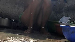 Elder Stepsisters Stepdaughter Bathes Naked In Bathtub In Open Bathroom Of Maternal Uncles House