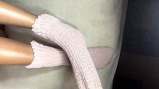 Foot fetish Close up feet and toes tease