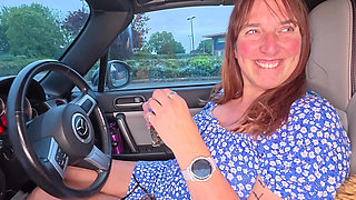 Real British MILF Drives Me in Her Car and Jerks Me off!