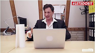 Roxxy X Big Tits German Secretary Helps Boss With Her Pussy With Pussy Boss