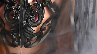 Gloves and mask, leather and latex, sexy SFW video - ASMR sounding (Arya Grander)