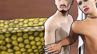 Cockizilla Stories Part 3 - Alicia Sif Got Aaron Hard and Gets Rammed From Behind in the Bathroom with a Big Dick