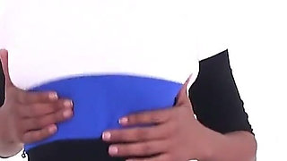Ebon teen Miya Lushes POV blowjob and cum swallow