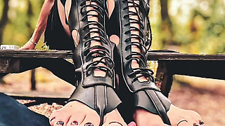 Submission in the Woods - Licking Gladiator Sandals