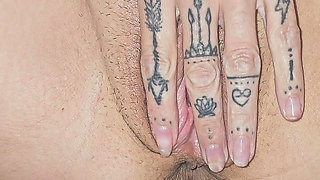 Solo Pussy Play Using 2 Dildos
