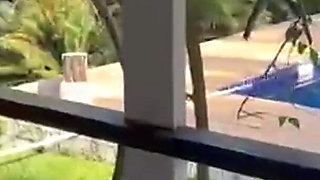 I Made My Dream Come True I Swam Naked in My Neighbor's Pool Then I Gave Him My Tasty Pussy