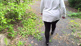 Ass, tits and pussy whipping on the barbecue area