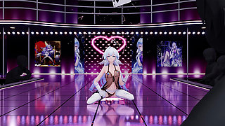 Mockingbird - Something Black Exposed Erotic Lingerie Thong Stage Performance Shame White Silk Pantyhose