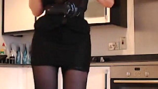 Double pussy and anal heel fuck