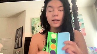 Beautiful brunette with big boobs jerk off instrucions