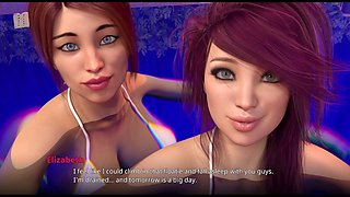 Busty brunette gets into some pc gameplay with big tits and erotic stories
