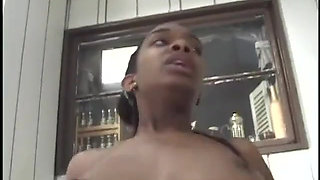 Ebony babe is doing everything for her teacher