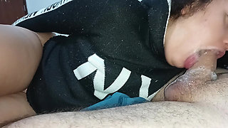 ALL THIS BITCH'S SPIT RUNS DOWN THE HARD COCK OF THE NAUGHTY CUCKOLD