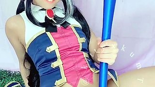 Small titted Briana toying herself poolside