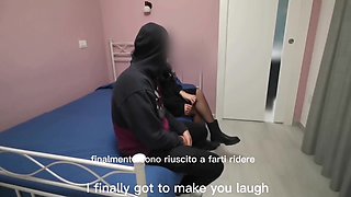 Emo Girl Met on Tinder Comes to My House and Gets Fucked Italian Dialogues