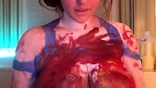 Big boobs milf masturbates with her dildo
