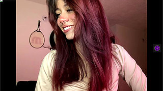 Red-haired Latina with a Slim Figure Is Grop Ed in Public by Her Fans