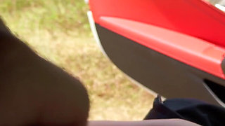 Altgirl Got in the Car and Started Sucking Dick and Sitting on It with Her Wankers