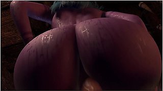 Sexy Purple Elf With A Big Round Butt Bouncing On Top In Pov 3d Porn - Purple Bitch
