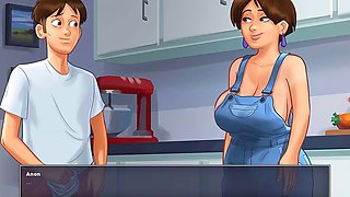 Diane's summer saga: hot aunts and steamy scenes compilation from the porn game