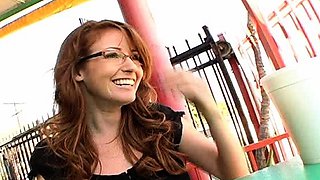 Amateur redhead Milf sucks and fucks a guy