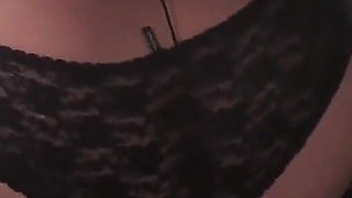 Fucks big ass stepsister footjob & foot fetish in black pantyhose