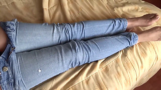 My wife loves showing off while our friends masturbate and cum on her