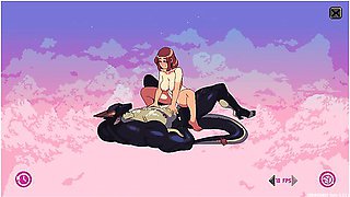 Schoolgirl Rides Big Dragons Blue Cock