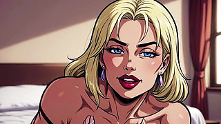 Ai Old Women in Bedroom Teasing and Flashing Tits