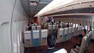 Naked Japanese flight attendant